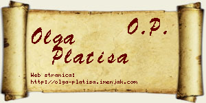 Olga Platiša vizit kartica